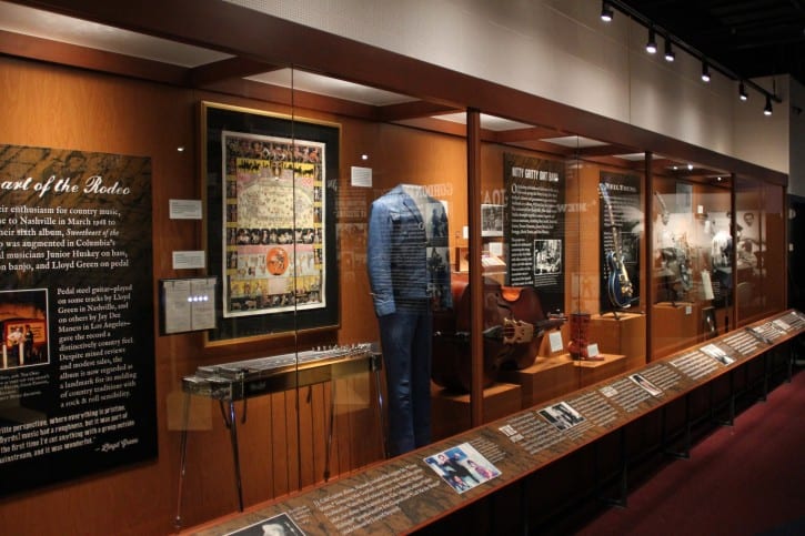 The Dylan, Cash, and the Nashville Cats: a New Music City exhibition in the Museum Galleries at the Country Music Hall of Fame and Museum. Photo by Rick Diamond/Getty Images, courtesy of the Country Music Hall of Fame and Museum. 