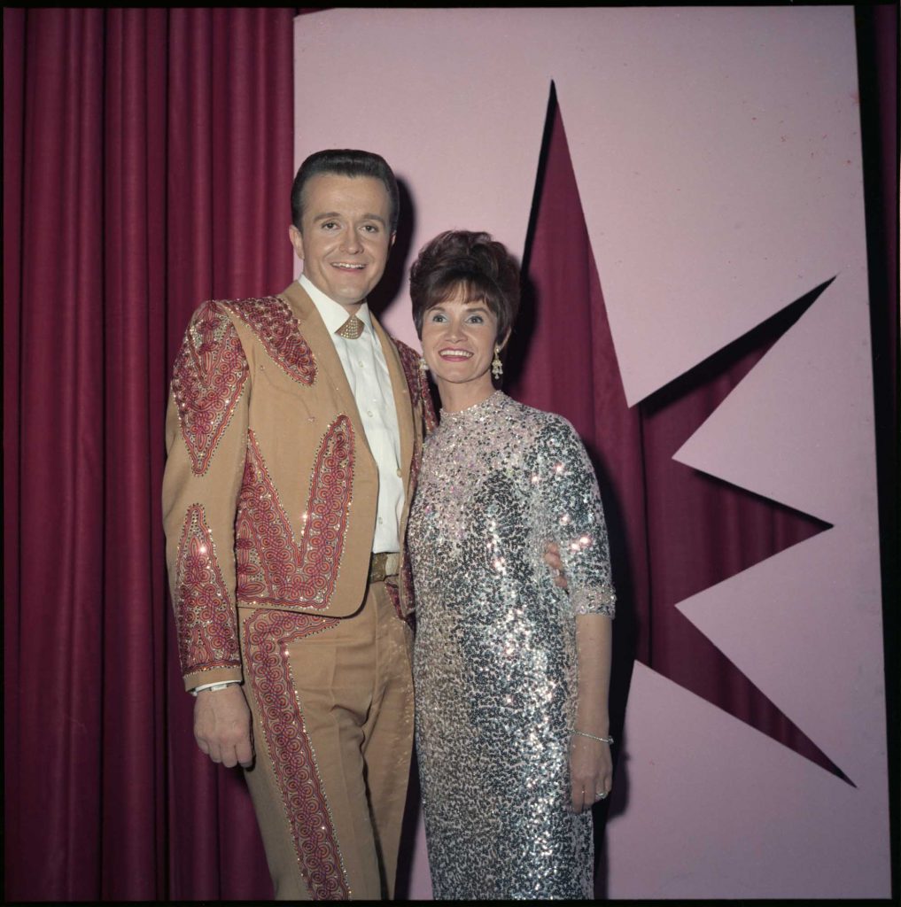 Bill Anderson and Jan Howard on the set of <i>The Bill Anderson Show</i>, late 1960s