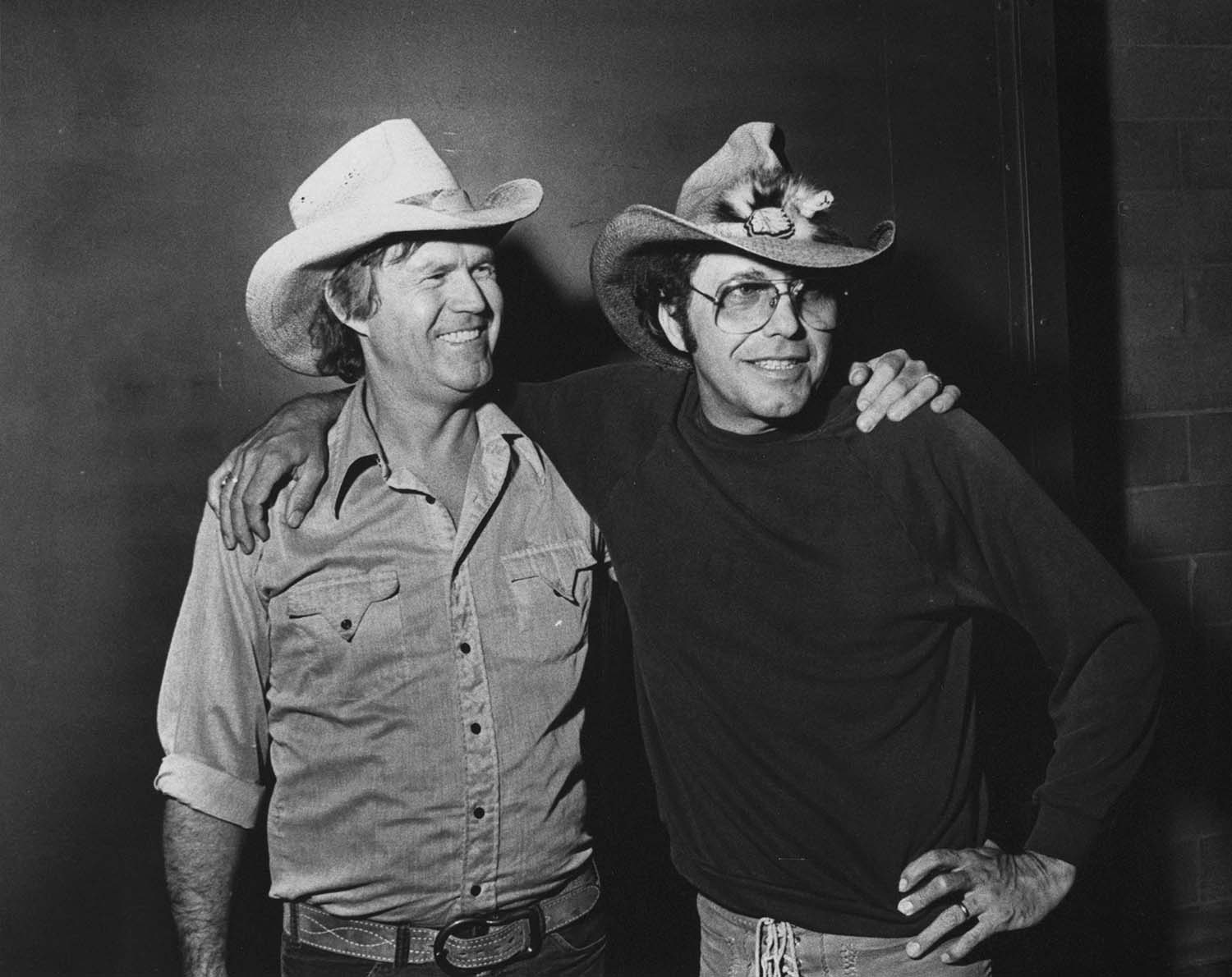 Billy Joe Shaver (denim shirt) and Bobby Bare.