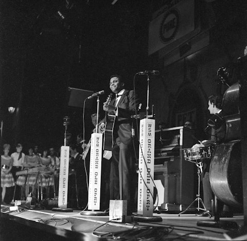 Charley Pride makes his Grand Ole Opry debut, 1967. Photo by Walden S. Fabry Studios.