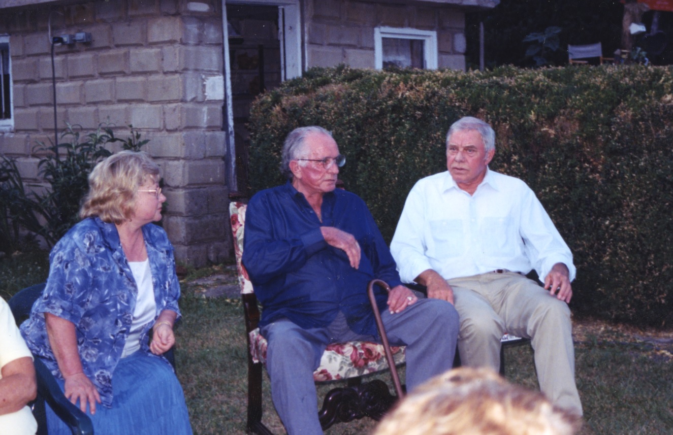 Dixie Hall, Johnny Cash, and Tom T. Hall, at the Carter Family Fold in Hiltons, Virginia, early 2000s.