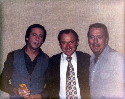 From left: Ray Stevens, musical arranger Bill Walker, and Tennessee Ernie Ford in a 1970s candid photo.