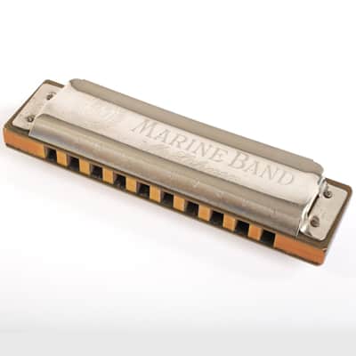 Photo of a harmonica with the words 