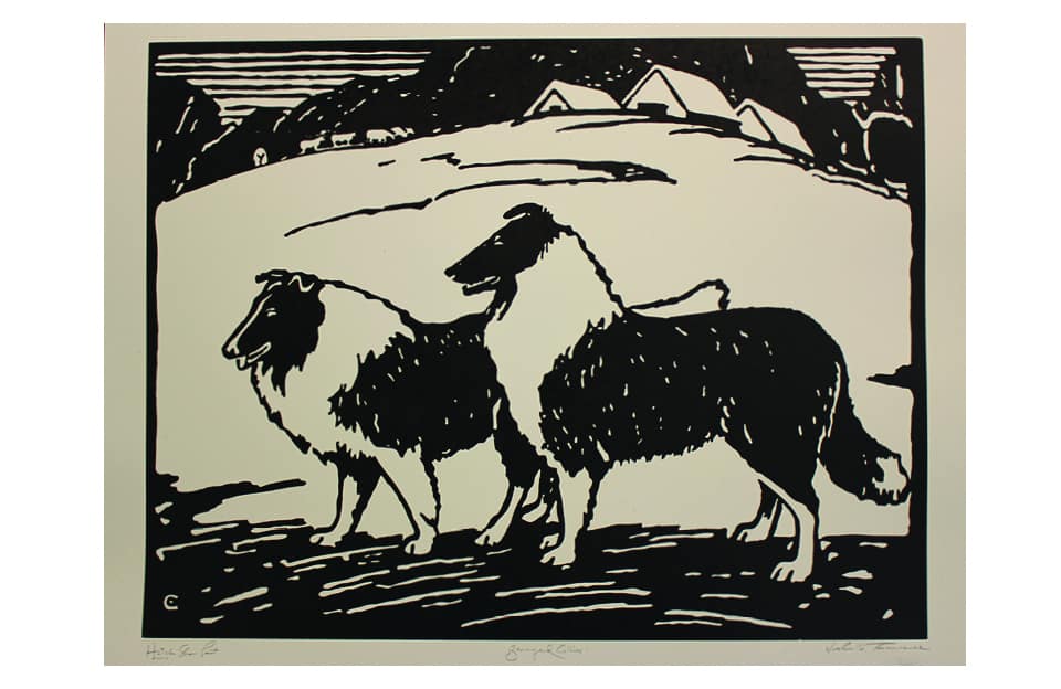Hatch Show Print Haley Gallery Barnyard Collie