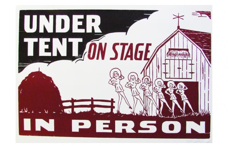 Hatch Show Print Haley Gallery Under Tent on Stage