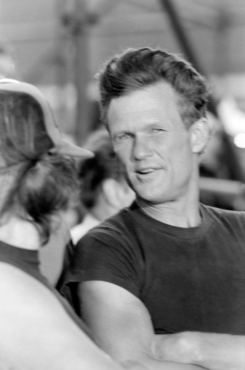 Kris Kristofferson at Farm Aid concert in Champaign, Illinois, 1985. Photograph by Raeanne Rubenstein.