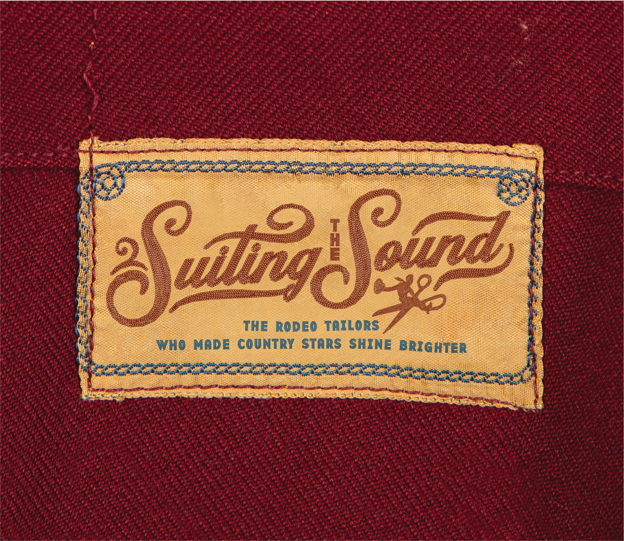 label with writing that says Suiting the Sound
