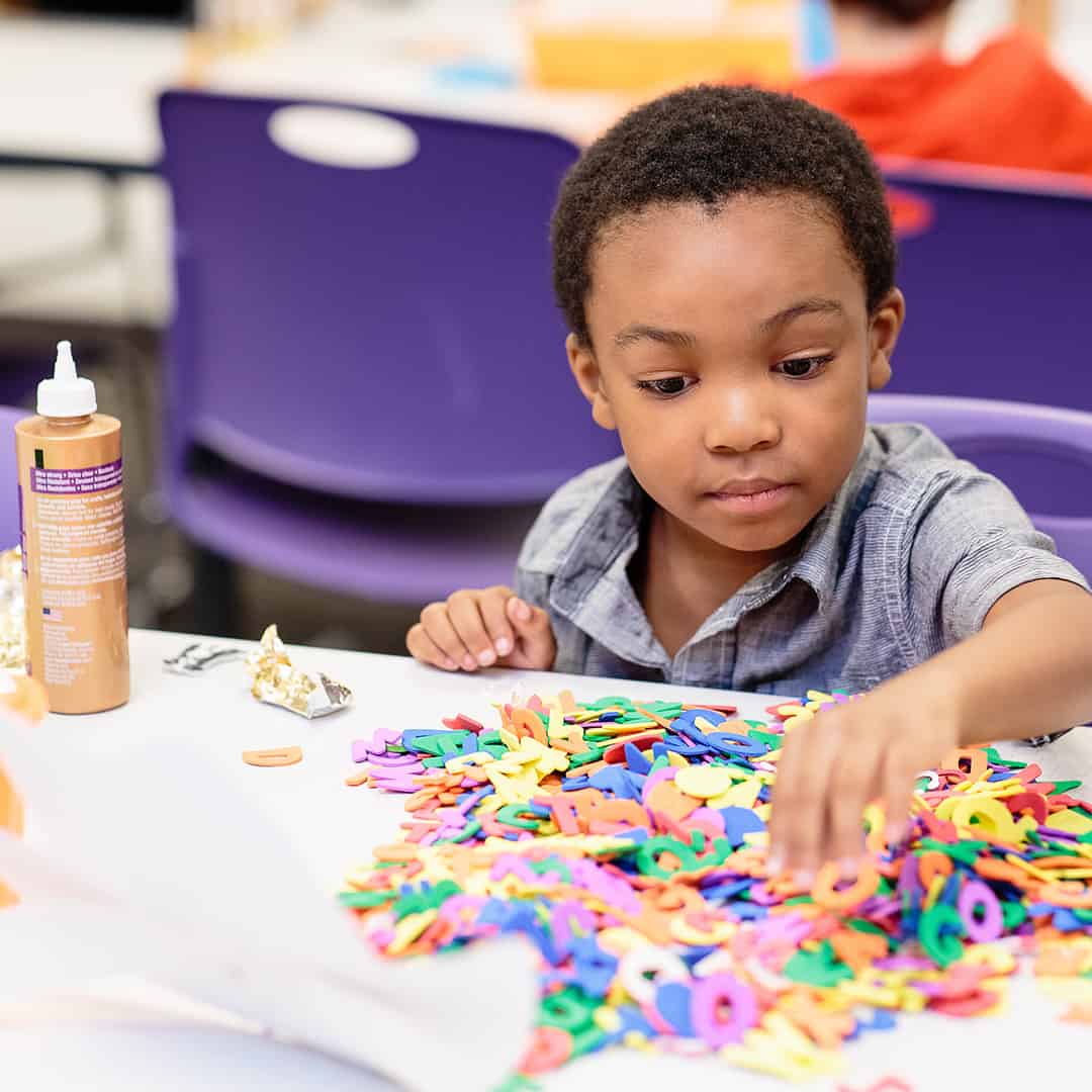 Child doing a puzzle
