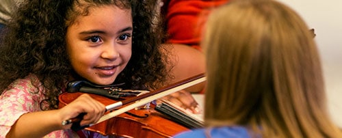 Girl playing violin