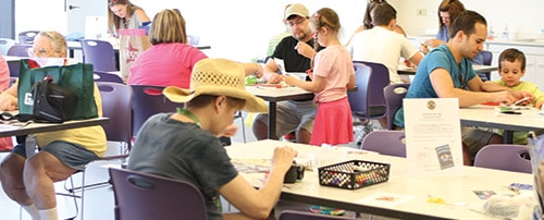 Kids working on a project