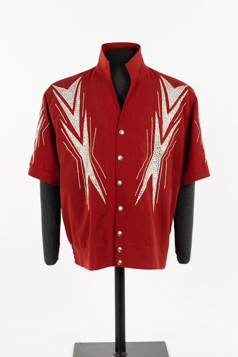 A Manuel shirt, embellished with rhinestones and metallic embroidery, designed for Anderson in the 1990s