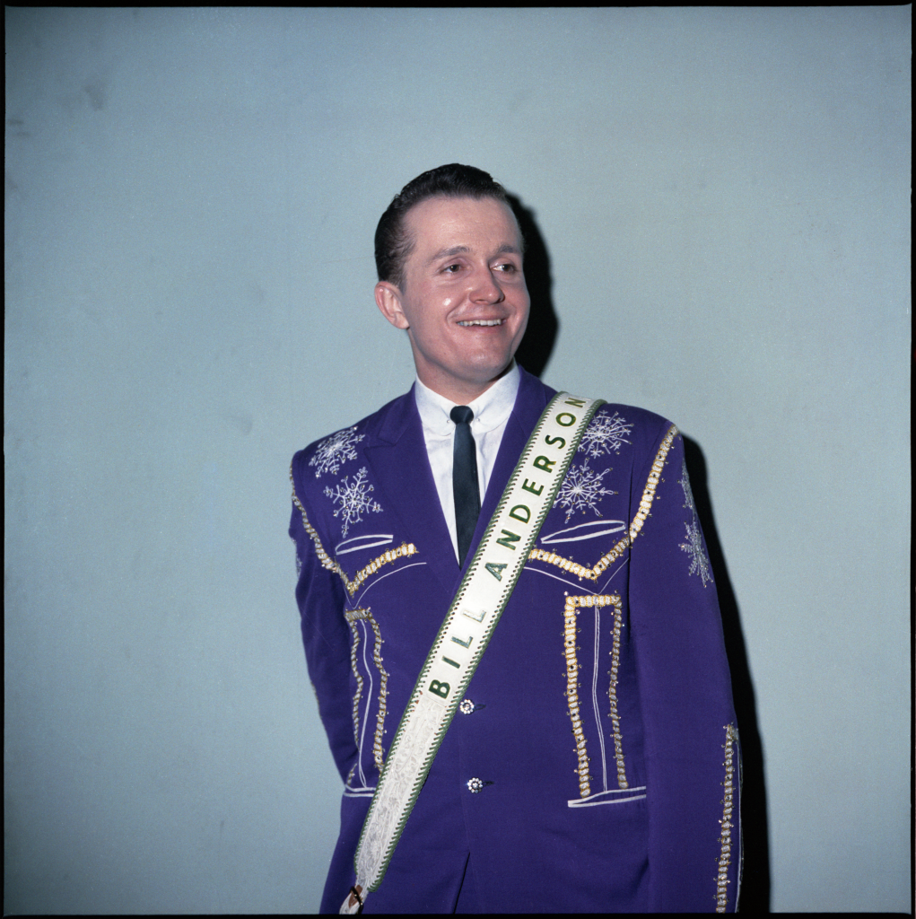 Bill Anderson in a purple coat