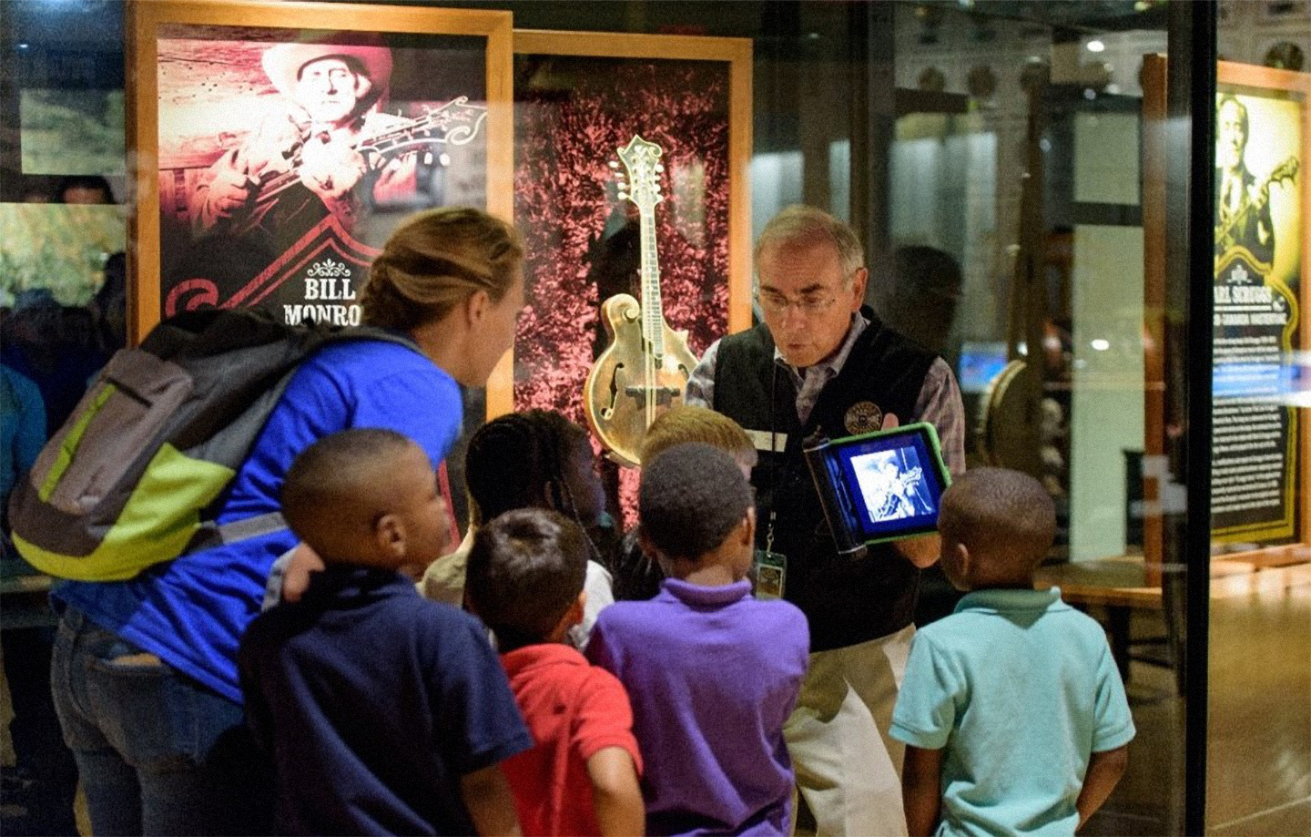 Dick Kottler giving a tour