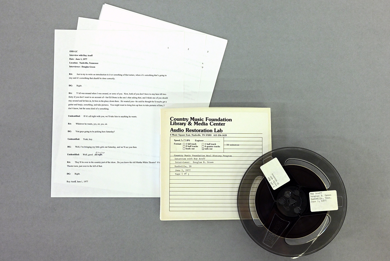 lyrics and other printed material with an audio tape