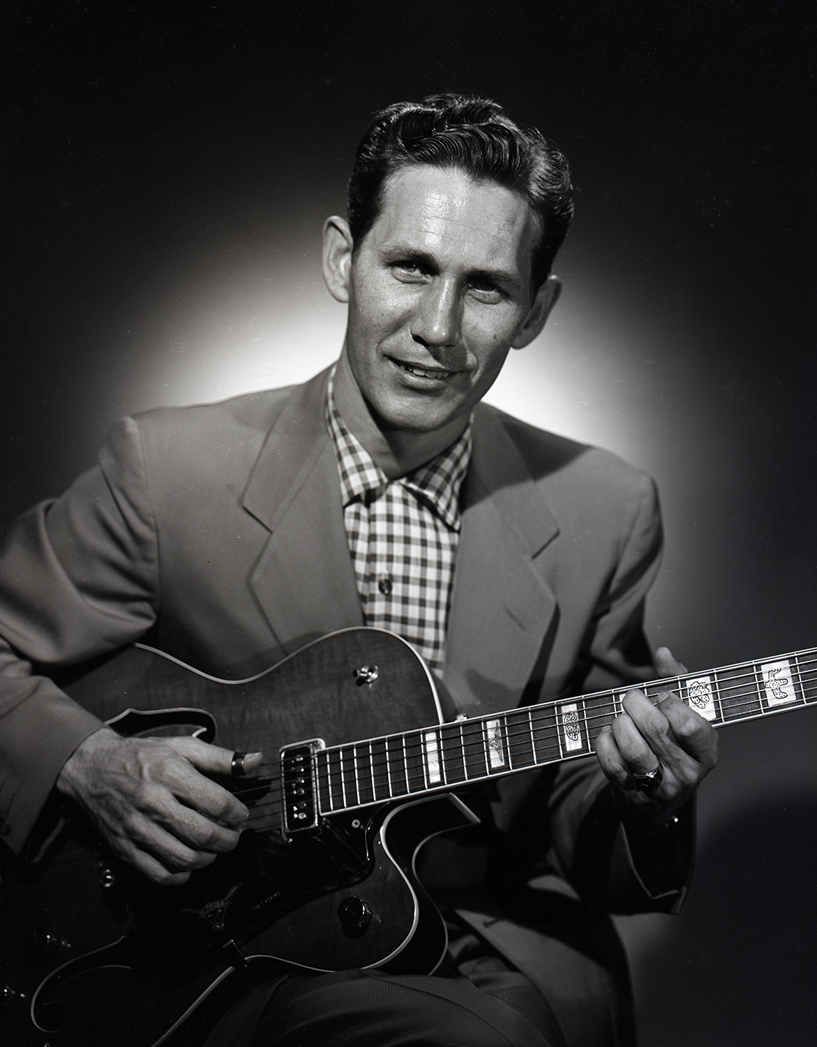 Chet Atkins with a guitar