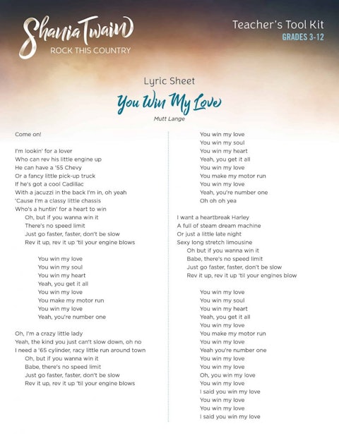 Shania Twain - For the Love of Him (dance Mix): listen with lyrics