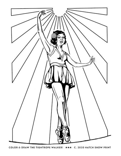 Tightrope Coloring Page