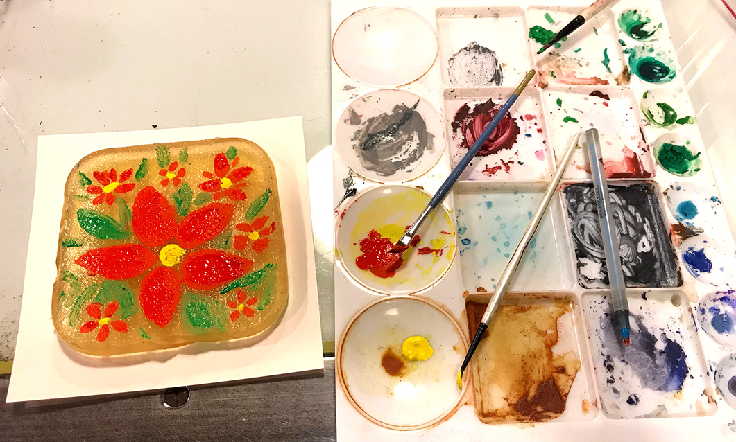 Gelatin Monoprinting