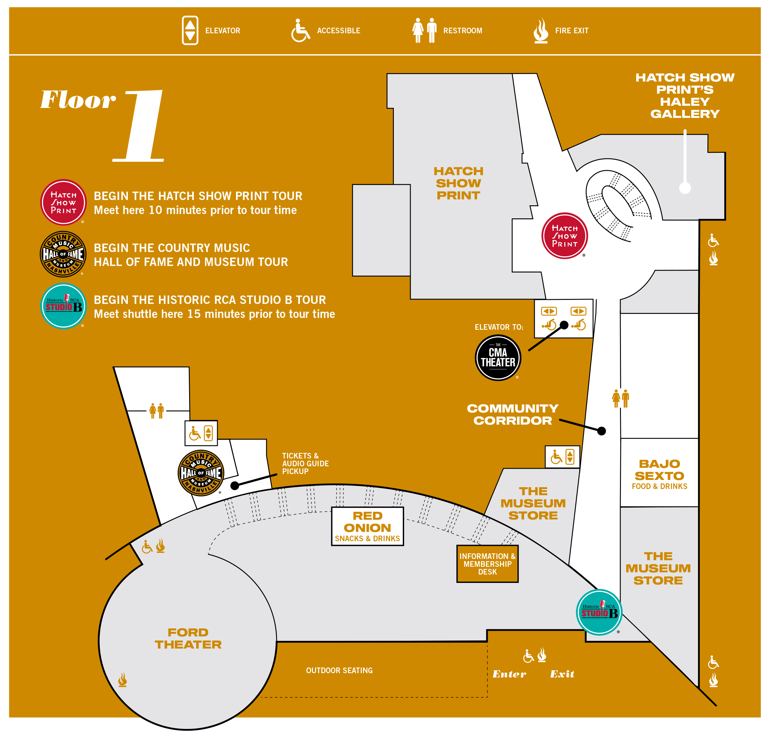 Museum Map and Gallery Guide - Country Music Hall of Fame and Museum