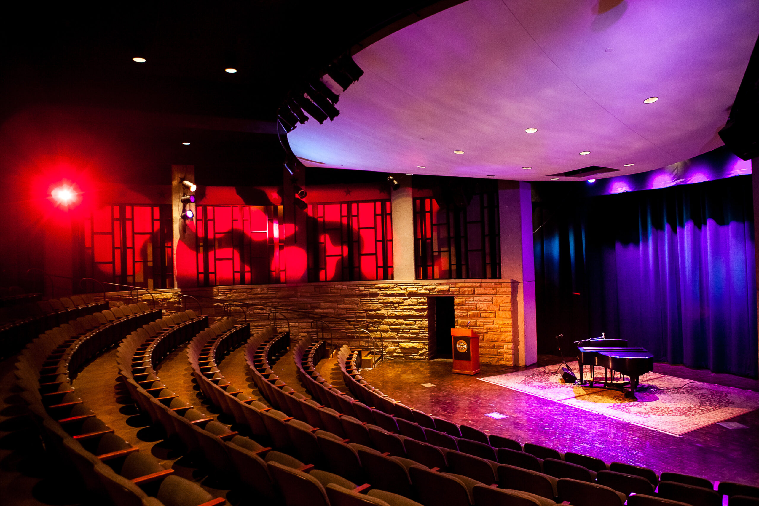 view of empty Ford Theater, this space is available for Nashville venue rentals
